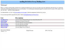 Tablet Screenshot of mailing-list.fedora-fr.org